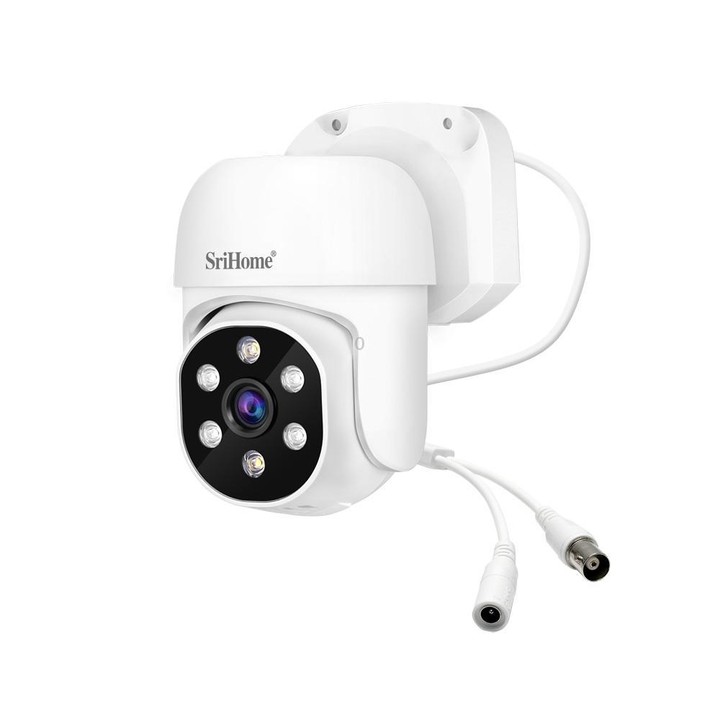 SriHome NVS008-AHD030 2MP HD 4-CH XVR NVR Camera Network Video Recorder Kit(US Plug)
