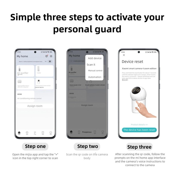 Original Xiaomi Mijia Smart Camera 4 9X Zoom Edition Baby Pet AI Facial Recognition Gesture Call Two-way Voice Camera For Mi Hom