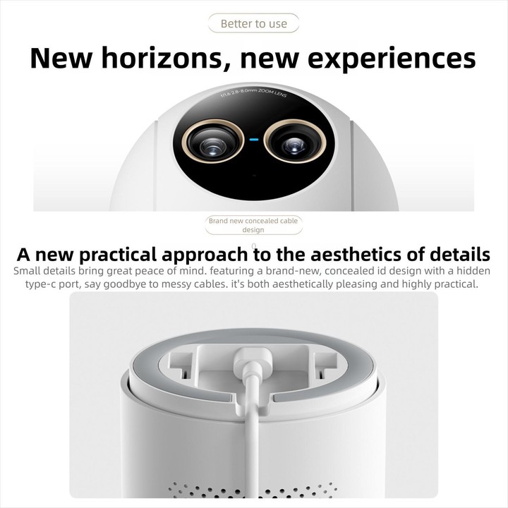 Original Xiaomi Mijia Smart Camera 4 9X Zoom Edition Baby Pet AI Facial Recognition Gesture Call Two-way Voice Camera For Mi Hom