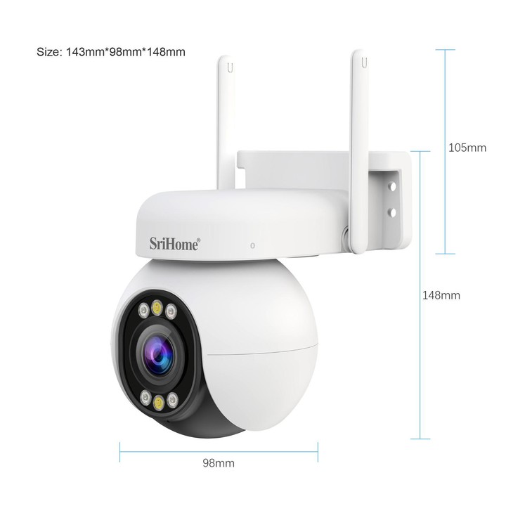Srihome SH051 4MP 5X Optical Zoom PTZ HD Camera(EU Plug)