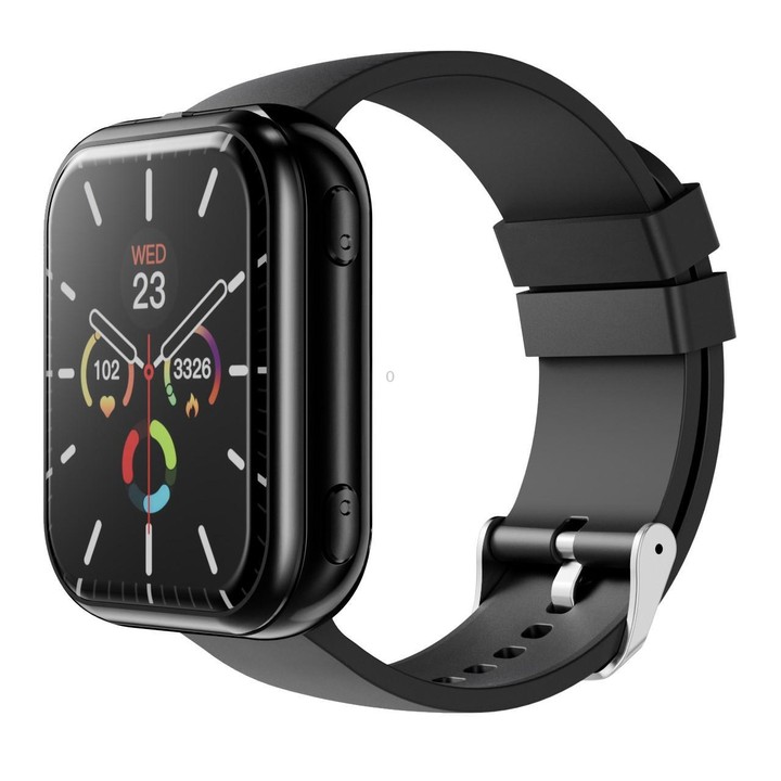 T1 TWS Headphones Smart Watch, 1.8 inch Square Screen, Support Bluetooth Call / Heart Rate(Black)