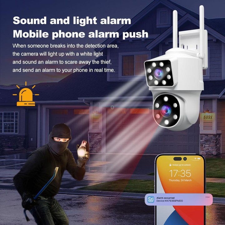 Srihome SH063 4MP Dual Lens Panoramic Surveillance HD Camera(EU Plug)