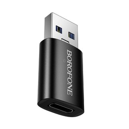 Borofone BV26B USB Male to Type-C Female USB3.0 Adapter(Black)