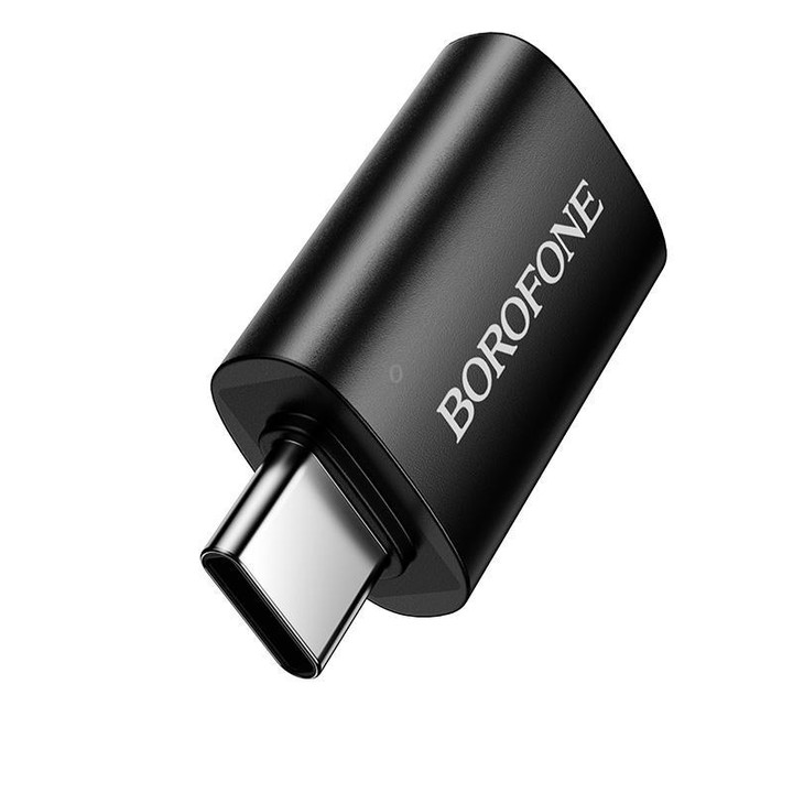 Borofone BV26C Type-C Male to USB3.0 Female OTG Adapter(Black)
