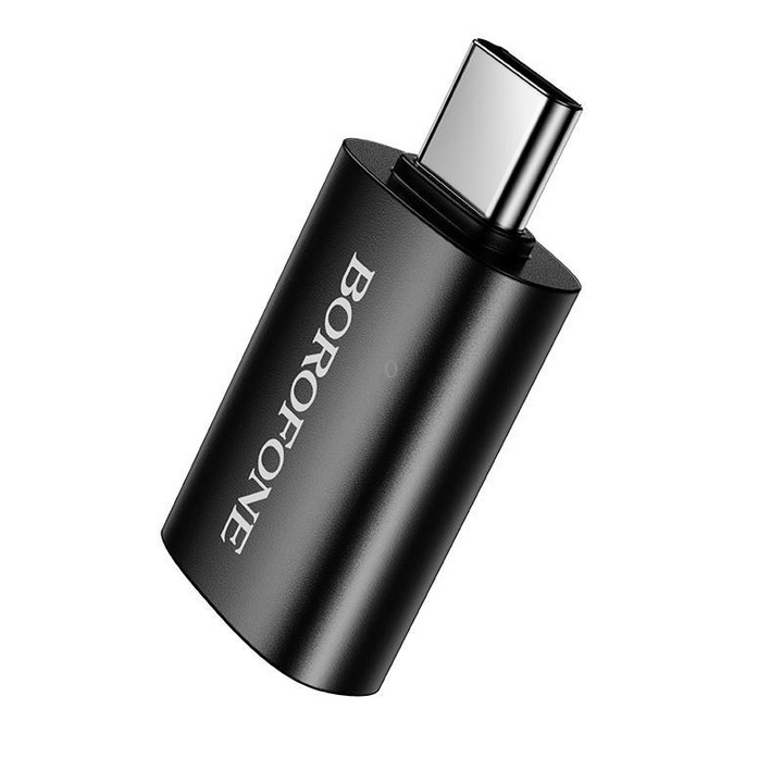 Borofone BV26C Type-C Male to USB3.0 Female OTG Adapter(Black)