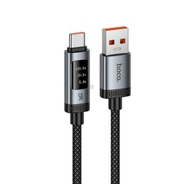 hoco U148 Lord 100W Digital Display USB to Type-C Fast Charging Data Cable, Length: 1.2m(Black)