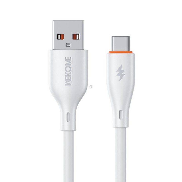 WK WDC-116a 66W USB to Type-C Fast Charging Data Cable, Length: 1m(White)