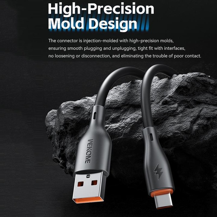 WK WDC-116a 66W USB to Type-C Fast Charging Data Cable, Length: 1m(White)