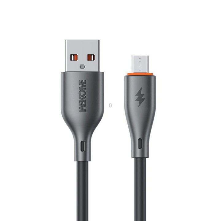 WK WDC-116m 12W USB to Micro USB Fast Charging Data Cable, Length: 1m(Black)