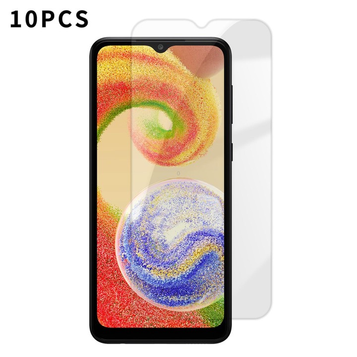 For Galaxy A04 Kalebol 10pcs High-Aluminum Semi-Screen Anti-Fingerprint HD Tempered Glass Film
