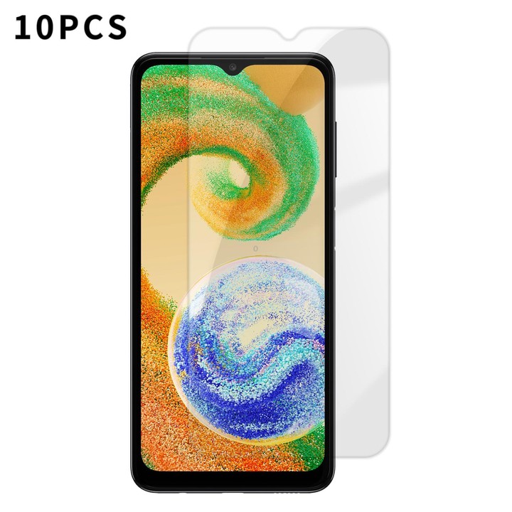 For Galaxy A04s Kalebol 10pcs High-Aluminum Semi-Screen Anti-Fingerprint HD Tempered Glass Film