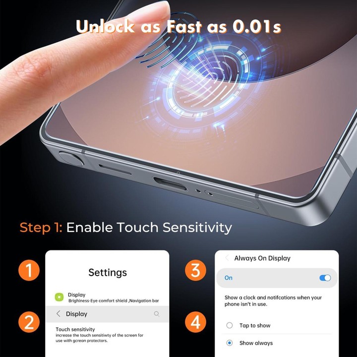 For Galaxy A13 5G Kalebol 10pcs High-Aluminum Semi-Screen Anti-Fingerprint HD Tempered Glass Film