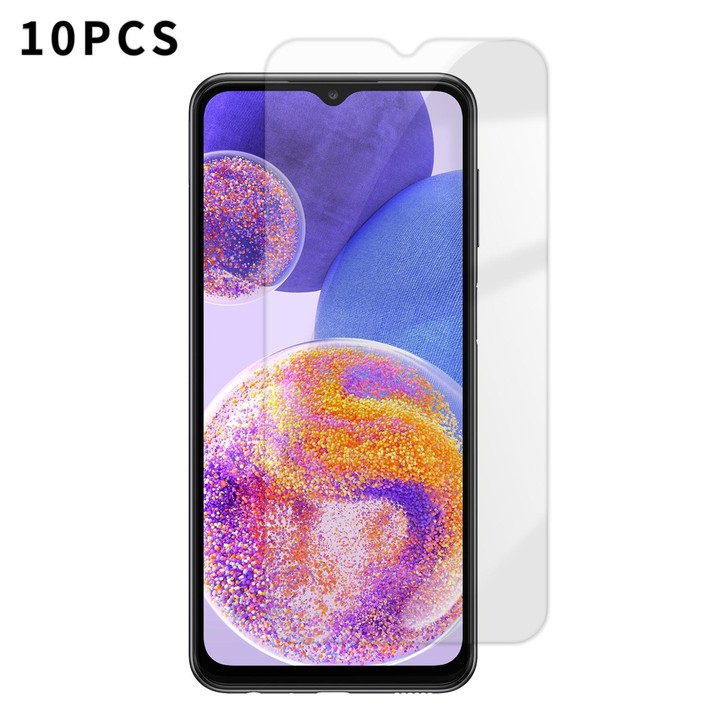 For Galaxy A23 4G Kalebol 10pcs High-Aluminum Semi-Screen Anti-Fingerprint HD Tempered Glass Film