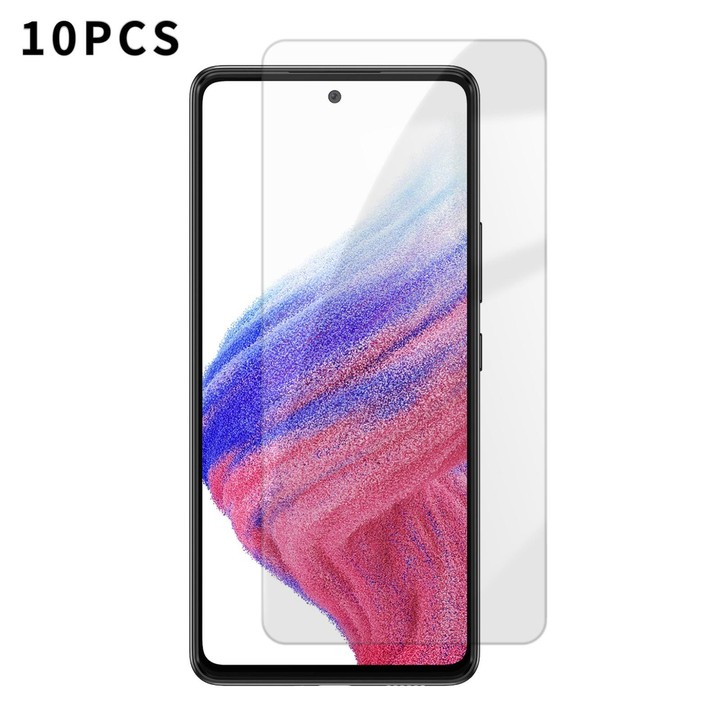 For Galaxy A53 5G Kalebol 10pcs High-Aluminum Semi-Screen Anti-Fingerprint HD Tempered Glass Film
