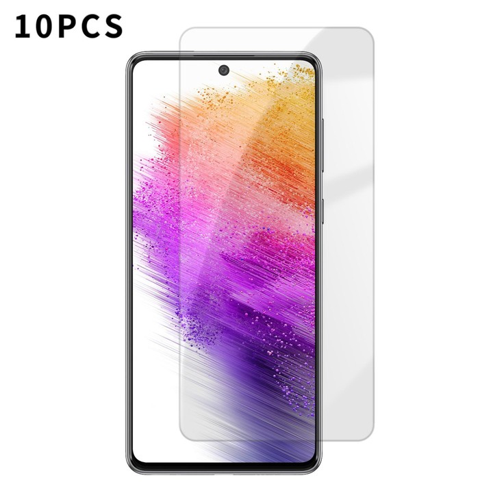 For Galaxy A73 5G Kalebol 10pcs High-Aluminum Semi-Screen Anti-Fingerprint HD Tempered Glass Film