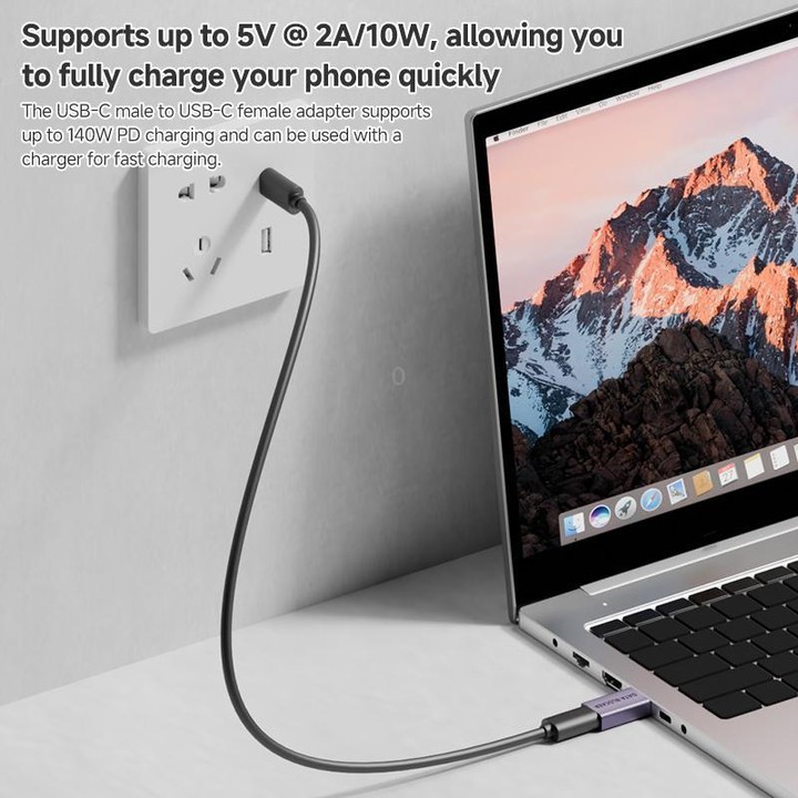 USB Charging Data Protection Blocker, Port:USB-A Female to USB-A Male(Gray Purple)