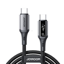 JOYROOM S-A60 StarTalk Series 100W Type-C to Type-C Fast Charging Data Cable, Length: 1.2m(Black)