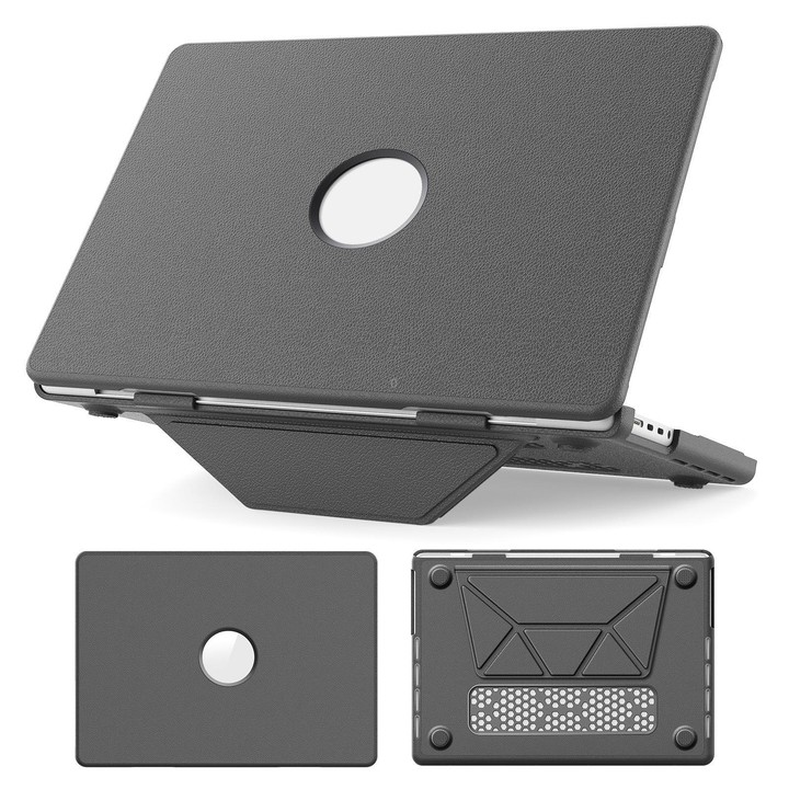 For MacBook Pro 14 inch A3185 / A3401 Business Pro Magnetic Holder Laptop Protective Case(Grey)