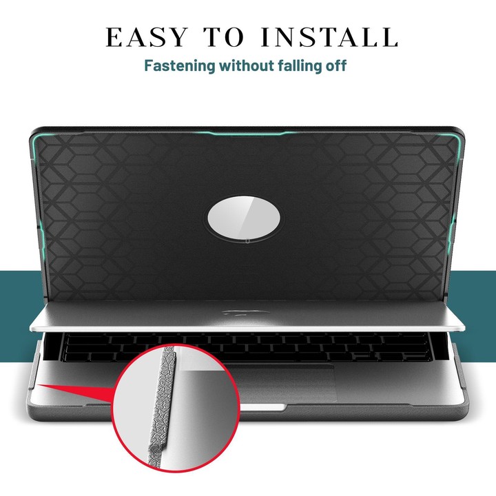 For MacBook Pro 14 inch A3185 / A3401 Business Pro Magnetic Holder Laptop Protective Case(Grey)