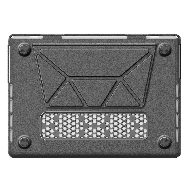 For MacBook Pro 14 inch A3185 / A3401 Business Pro Magnetic Holder Laptop Protective Case(Grey)