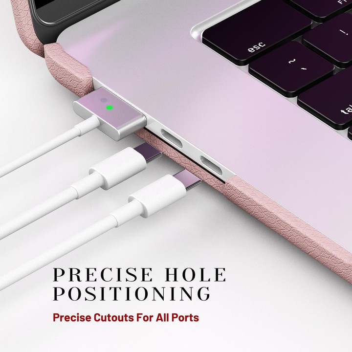 For MacBook Air 15.3 inch A3114 / A3241 Business Pro Magnetic Holder Laptop Protective Case(Pink)