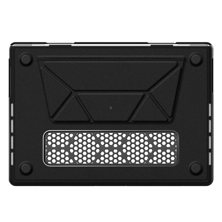 For MacBook Pro 16.2 inch A3403 / A3186 Business Pro Magnetic Holder Laptop Protective Case(Black)