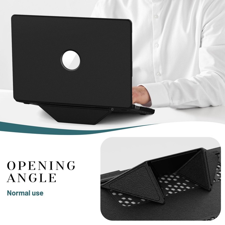 For MacBook Pro 16.2 inch A3403 / A3186 Business Pro Magnetic Holder Laptop Protective Case(Black)