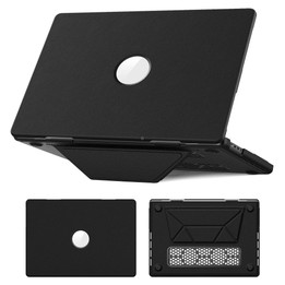 For MacBook Pro 16.2 inch A3403 / A3186 Business Pro Magnetic Holder Laptop Protective Case(Black)