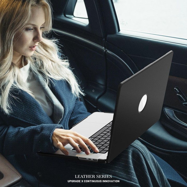 For MacBook Pro 16.2 inch A3403 / A3186 Business Pro Magnetic Holder Laptop Protective Case(Black)