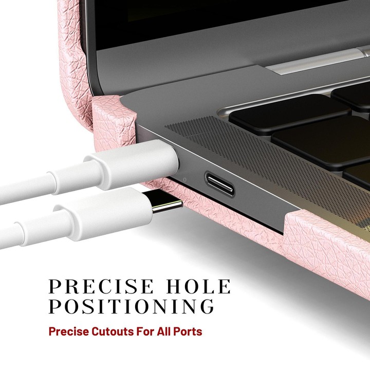 For MacBook Air 13.3 inch A2337 Business Pro Magnetic Holder Laptop Protective Case(Pink)