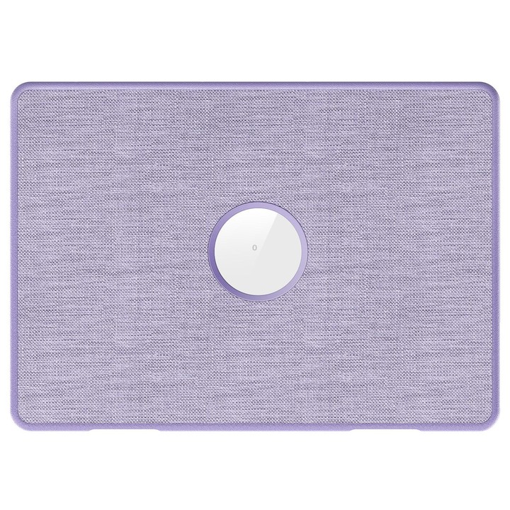 For MacBook Air 13.6 inch A3113 / A3240 Fabric Texture Pro Magnetic Holder Laptop Protective Case(Purple)