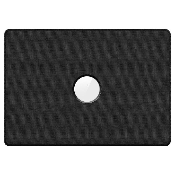 For MacBook Air 15.3 inch A3114 / A3241 Fabric Texture Pro Magnetic Holder Laptop Protective Case(Black)