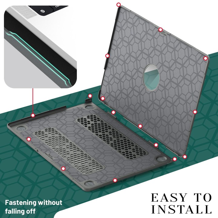 For MacBook Air 15.3 inch A3114 / A3241 Fabric Texture Pro Magnetic Holder Laptop Protective Case(Grey)