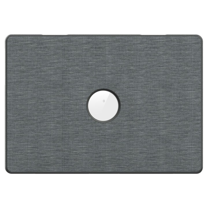 For MacBook Air 15.3 inch A3114 / A3241 Fabric Texture Pro Magnetic Holder Laptop Protective Case(Grey)