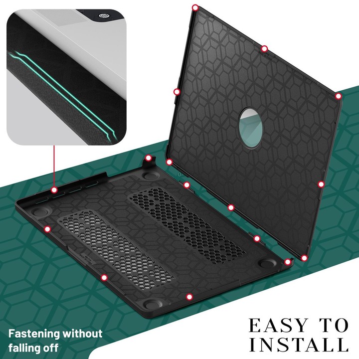 For MacBook Pro 16.2 inch A3403 / A3186 Fabric Texture Pro Magnetic Holder Laptop Protective Case(Black)