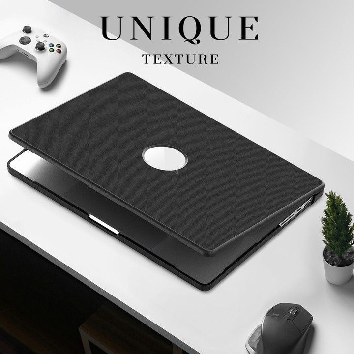 For MacBook Pro 16.2 inch A3403 / A3186 Fabric Texture Pro Magnetic Holder Laptop Protective Case(Black)