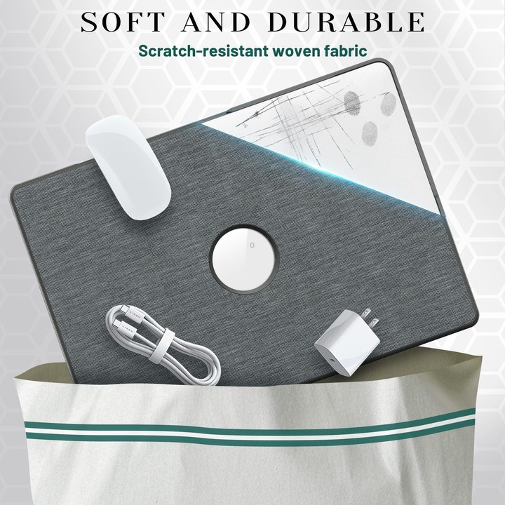 For MacBook Pro 16.2 inch A3403 / A3186 Fabric Texture Pro Magnetic Holder Laptop Protective Case(Grey)