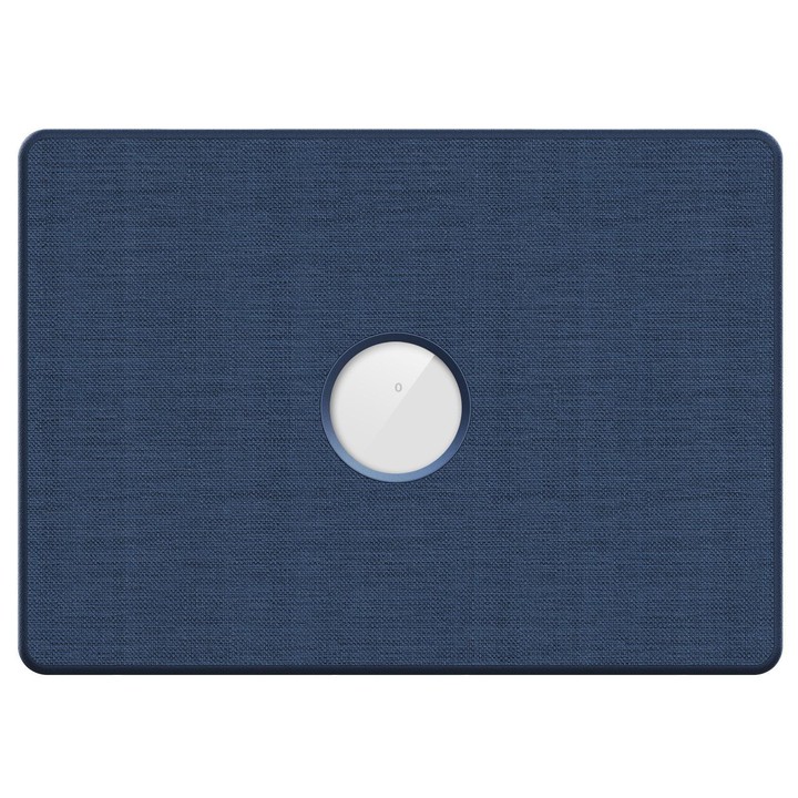 For MacBook Pro 14 inch A3185 / A3401 Fabric Texture Pro Magnetic Holder Laptop Protective Case(Navy Blue)