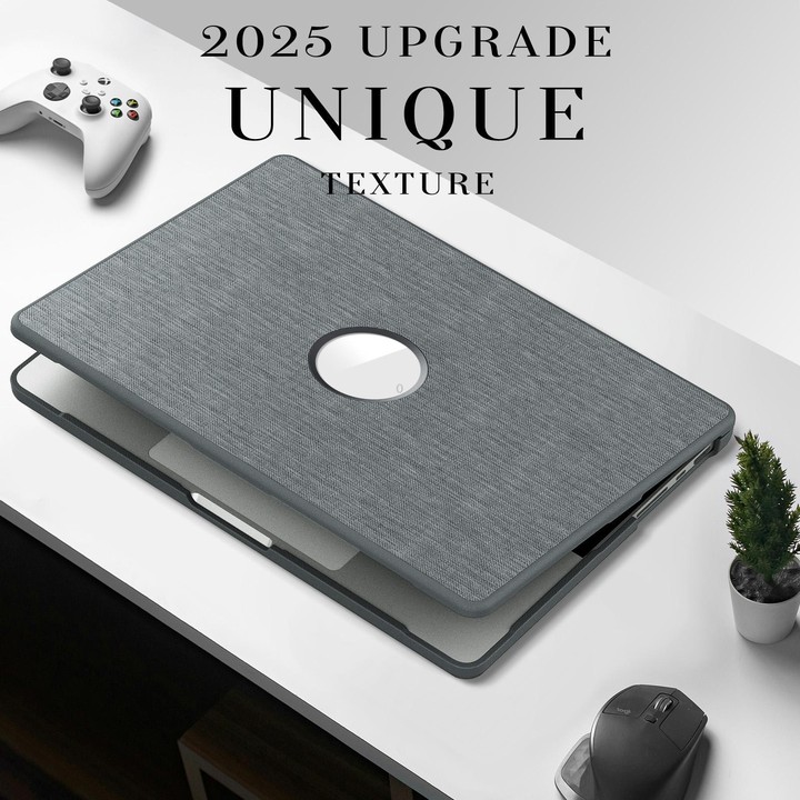 For MacBook Pro 14 inch A3185 / A3401 Fabric Texture Pro Magnetic Holder Laptop Protective Case(Grey)