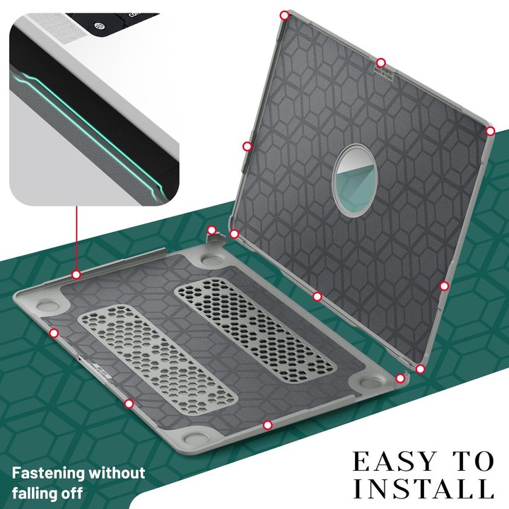 For MacBook Air 13.3 inch A2337 Fabric Texture Pro Magnetic Holder Laptop Protective Case(Grey)
