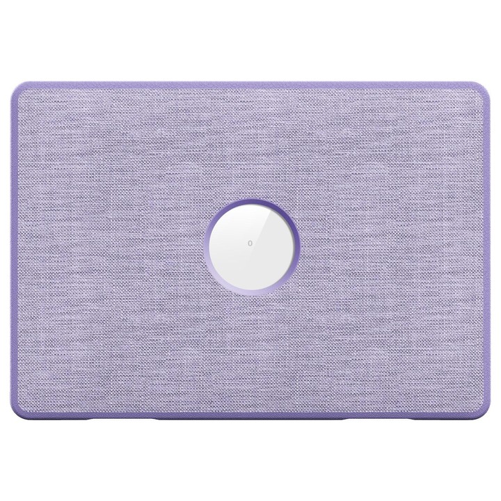 For MacBook Air 13.3 inch A2337 Fabric Texture Pro Magnetic Holder Laptop Protective Case(Purple)