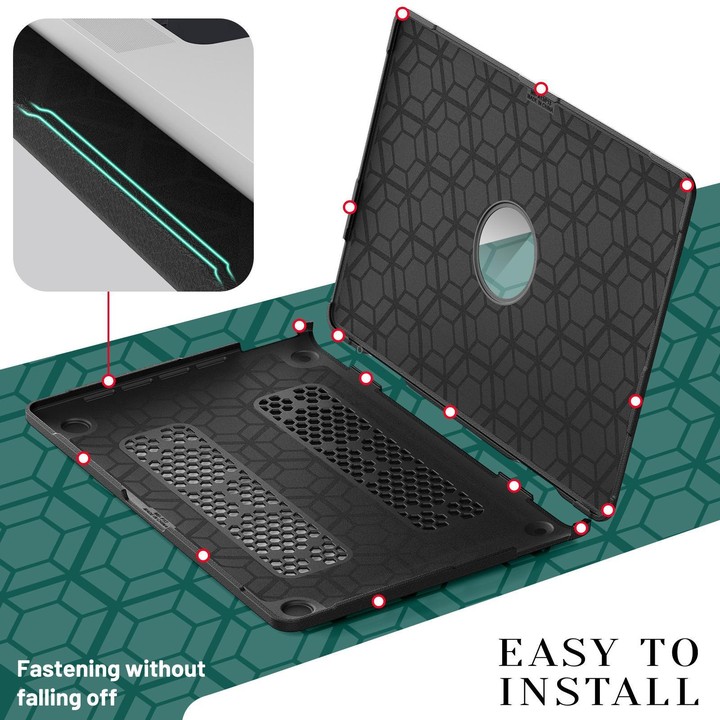 For MacBook Pro 13.3 inch A2289 / A2251 Fabric Texture Pro Magnetic Holder Laptop Protective Case(Black)