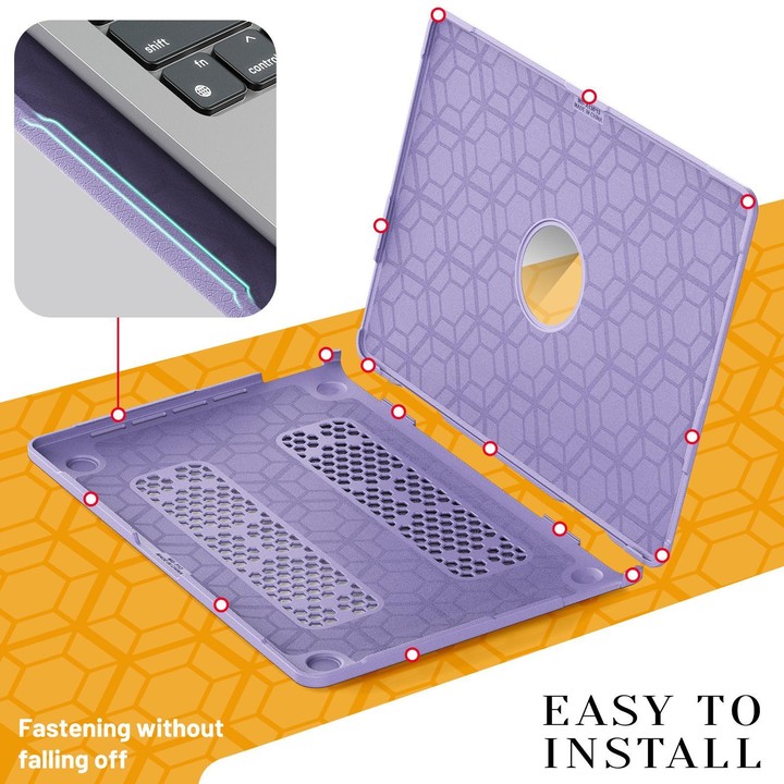 For MacBook Pro 13.3 inch A2289 / A2251 Fabric Texture Pro Magnetic Holder Laptop Protective Case(Purple)