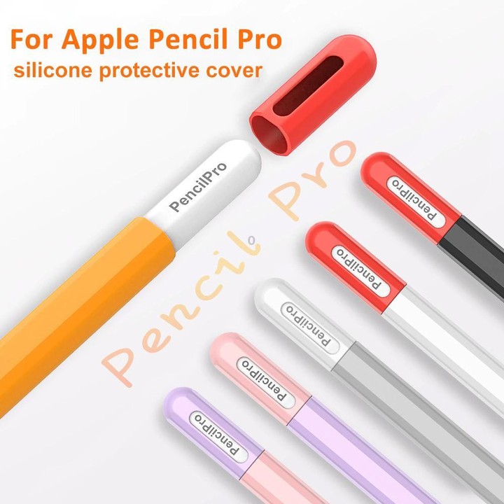 For Apple Pencil Pro / 2 XDcase Contrast Color Silicone Protective Stylus Pen Case(Pink)
