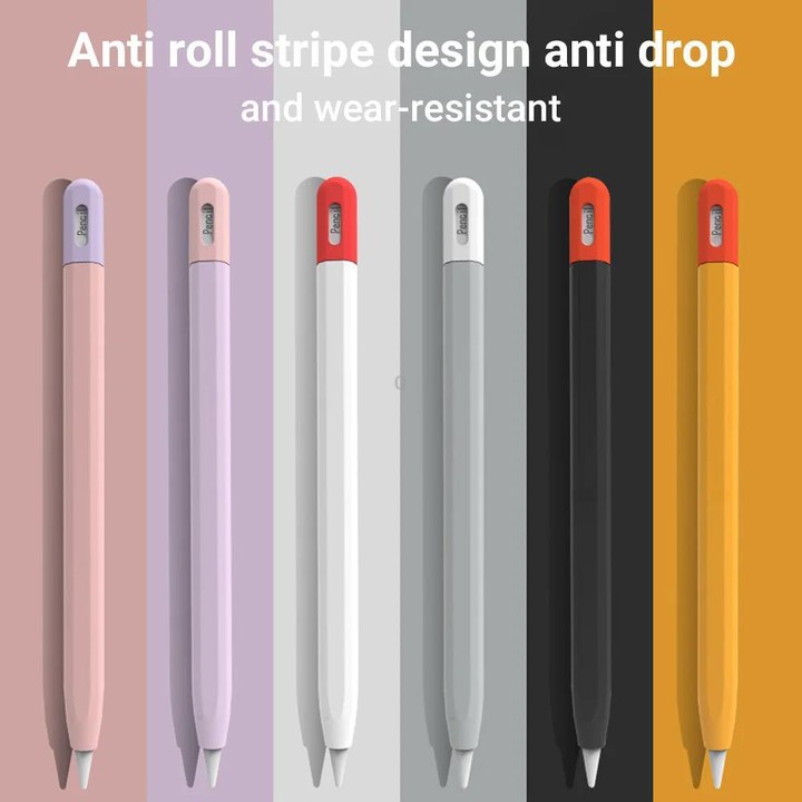 For Apple Pencil Pro / 2 XDcase Contrast Color Silicone Protective Stylus Pen Case(Pink)