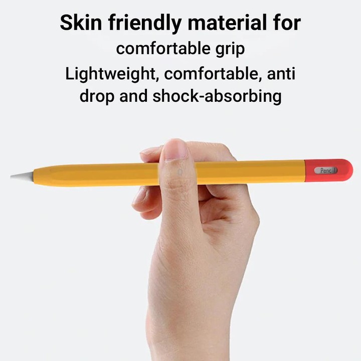 For Apple Pencil Pro / 2 XDcase Contrast Color Silicone Protective Stylus Pen Case(Orange)