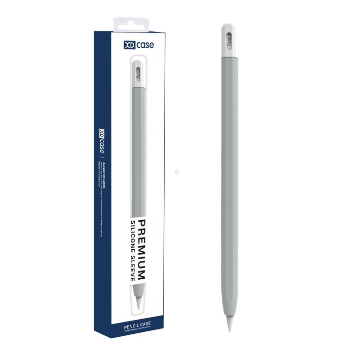 For Apple Pencil USB-C / 3 XDcase Contrast Color Silicone Protective Stylus Pen Case(Grey)
