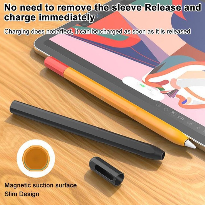 For Apple Pencil USB-C / 3 XDcase Contrast Color Silicone Protective Stylus Pen Case(Pink)