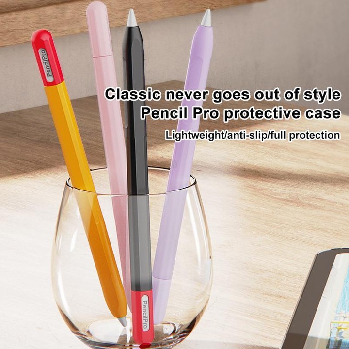 For Apple Pencil USB-C / 3 XDcase Contrast Color Silicone Protective Stylus Pen Case(Pink)