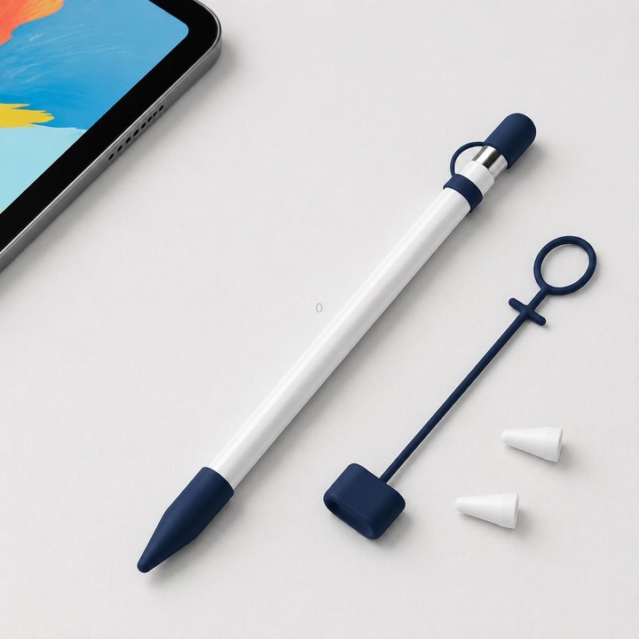 XDcase 4 in 1 Anti-lost Silicone Protective Cover Set For Apple Pencil 1(Blue)